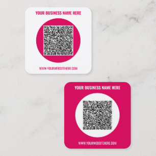 QR Code Benutzerdefinierte Text-Business-Karte wäh Quadratische Visitenkarte