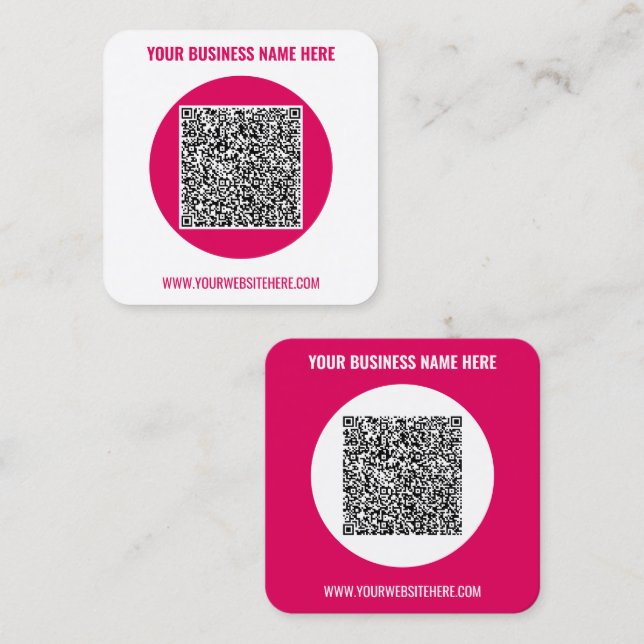 QR Code Benutzerdefinierte Text-Business-Karte wäh Quadratische Visitenkarte (Vorne/Hinten)