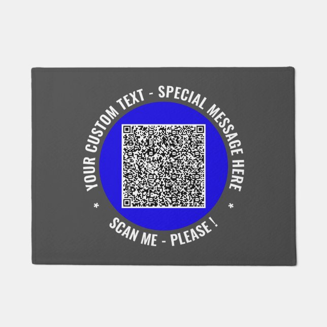 QR-Code Benutzerdefinierte Textvorlage scannen Wäh Fußmatte (Vorderseite)