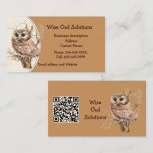 QR-Code Benutzerdefinierte Wise Owl Solutions Visi Visitenkarte