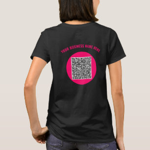 QR Code Benutzerdefinierter Text Business T - Shir T-Shirt