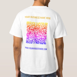 QR Code Benutzerdefinierter Text Business T - Shir T-Shirt