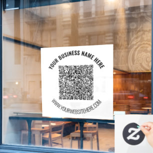 QR-Code benutzerdefinierter Text Geschäft Fensterk Fensteraufkleber