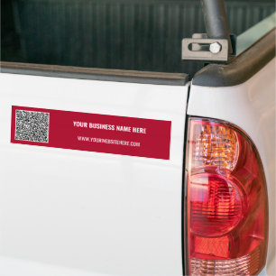 QR-Code benutzerdefinierter Text Ihr Unternehmen A Autoaufkleber