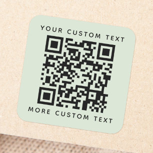 QR-Code benutzerdefinierter Text Oberlichter Quadratischer Aufkleber