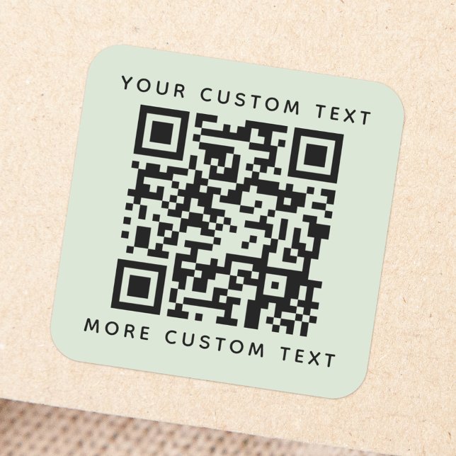 QR-Code benutzerdefinierter Text Oberlichter Quadratischer Aufkleber (Von Creator hochgeladen)