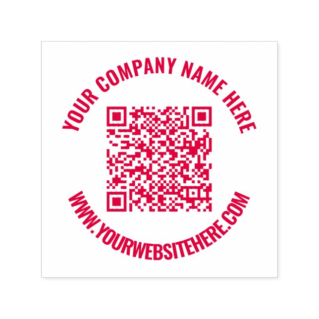 QR-Code benutzerdefinierter Text Personalisierter  Permastempel (Design)