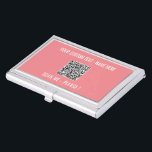 QR-Code Benutzerdefinierter Text und Geschäftskart Visitenkarten Dose<br><div class="desc">Benutzerdefinierte Farben und Schriftart - Visitenkarten-Fälle mit QR-Code-Scan Info Benutzerdefinierte Textfarben Personalisierte Werbegeschenke für Unternehmen oder moderne Visitenkarten Geschenk - Hinzufügen von QR-Code - Bild oder Logo - Foto / Text - Name oder andere Informationen / Nachricht - Umgestalten und verschieben oder entfernen / Elemente hinzufügen - Bild / Text...</div>