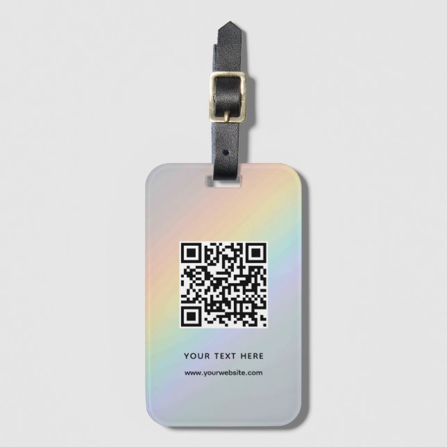 QR-Code Benutzerdefinierter Website-Adressenprüfun Gepäckanhänger (Vorderseite Vertikal)