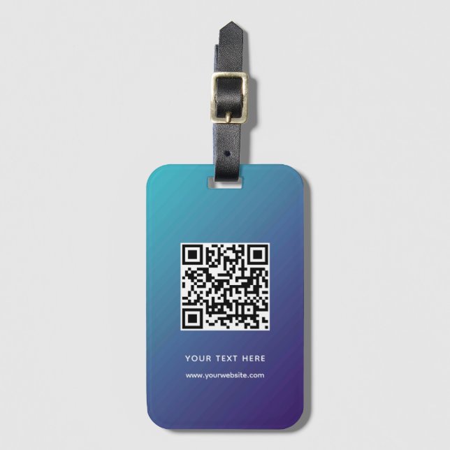 QR-Code Benutzerdefinierter Website-Adressenprüfun Gepäckanhänger (Vorderseite Vertikal)
