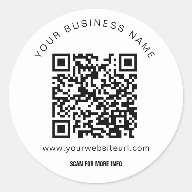 QR-Code Benutzerdefiniertes Logo und Marketing Runder Aufkleber (Vorderseite)