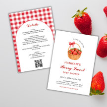 QR-Code Berry Sweet Strawberry Mädchen Baby Shower