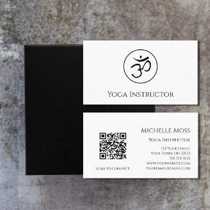 QR-Code Beruflich Yoga Instructor Einfach Visitenkarte