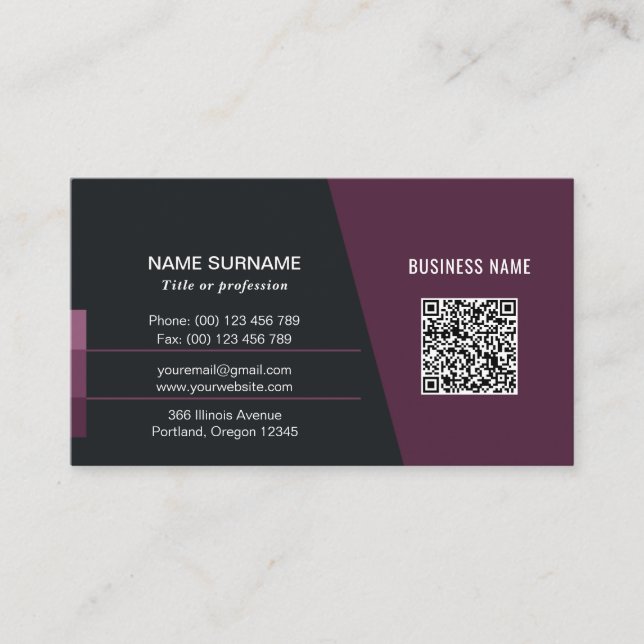 QR-Code berufliche Visitenkarte mit Logo (Vorderseite)