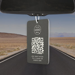 QR-Code | Berufliches, einfaches, schwarzes Firmen Autolufterfrischer