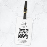 QR-Code | Berufliches, einfaches, weißes Firmenlog Gepäckanhänger<br><div class="desc">Eine einfache,  kundenspezifische QR Code Gepäckanhänger-Vorlage in einem modernen minimalistischen Stil,  die leicht mit Ihrem Firmenlogo,  QR-Code und individuellem Text aktualisiert werden kann...  #QRcode #logo #luggagetag #business..</div>