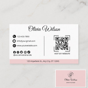 QR Code Besuchen Sie meine Website Moderne Visiten Visitenkarte