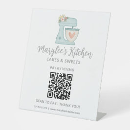QR Code Bezahlung Hier Bäckereigebäck Pedestal Sch Sockelschild