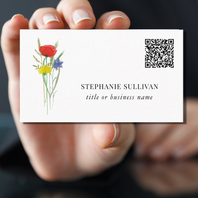 QR-Code Bezeichnung Wildblume von Unternehmensname Visitenkarte (Von Creator hochgeladen)