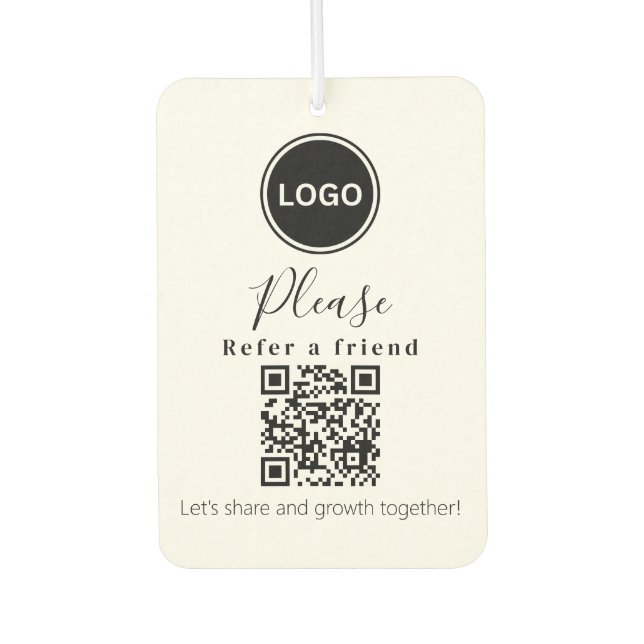 QR-Code Bitte wenden Sie sich an einen Freund Autolufterfrischer (Vorderseite)