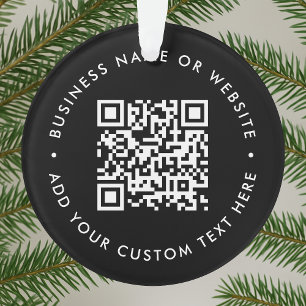 QR-Code   Black Business Moderne Weihnachten Ornament