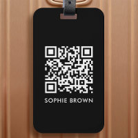 QR Code Black Moderne stilvolle Virtual Contact Lo
