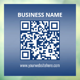 QR-Code Blau (oder eine beliebige Farbe) strahle Fensteraufkleber