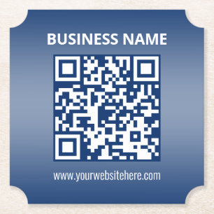 QR-Code   Blau (oder eine beliebige Farbe) strahle Untersetzer