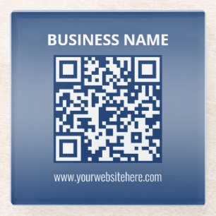 QR-Code Blau (oder jede Farbe) Gradient Glasuntersetzer