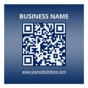 QR-Code Blau (oder jede Farbe) Gradient Poster