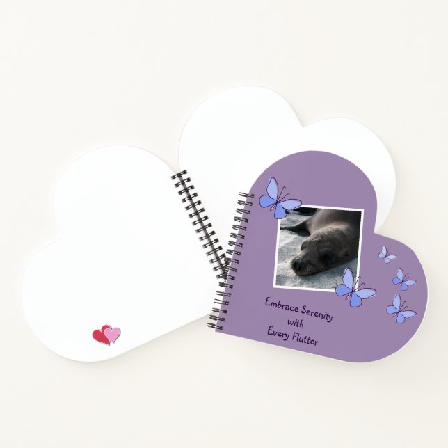 QR Code Blue Butterfly Flutter Journal Notizbuch (Innenseite)