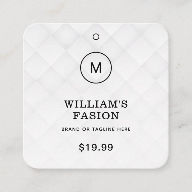 QR-Code | Blue Cloud Label Price Hang Tag (Vorderseite)