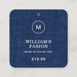 QR-Code Blue Cloud Label Price Hang Tag