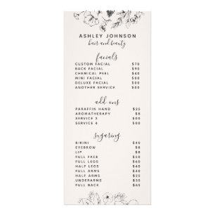 QR-Code Botanical Blush Spa 3 Dienstleistungen Men Werbekarte
