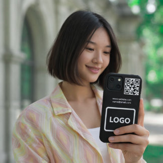 QR-Code-Branding für Business-Logos einfach iPhone Hülle