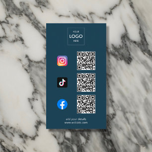 QR-Code-Branding-Logo für Social Media Visitenkarte
