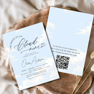 QR Code Bridge befindet sich auf Cloud Nine Brautp Einladung