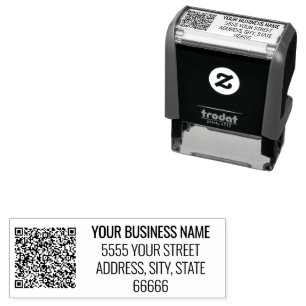 QR-Code Briefmarke Personalisierte Geschäftsadress Permastempel