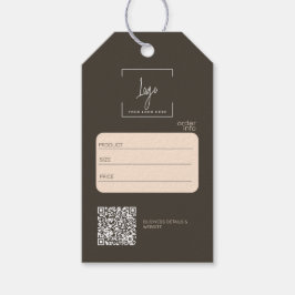 QR-Code-Brown Price-Tag für Geschäftslogos Geschenkanhänger