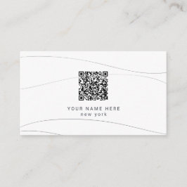 Qr Code Budget Modern Abstract Waves Begleitkarte
