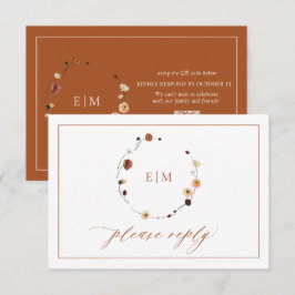 QR Code Burnt Orange Wappen Monogramm UAWG RSVP Karte