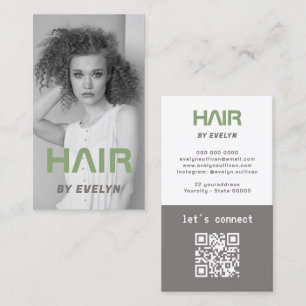 QR Code Business Card für Schwarz-weißes Foto Visitenkarte