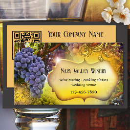 QR Code Business Card für Wein oder Weinberg Visitenkarte