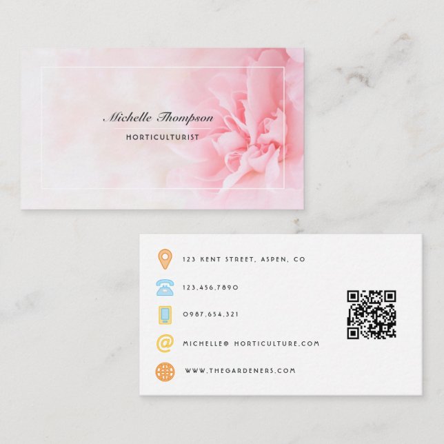 QR Code Business Card Visitenkarte (Vorne/Hinten)