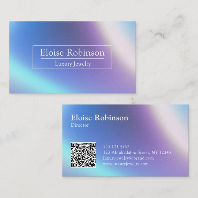 QR Code Business Card Visitenkarte (Vorne/Hinten)