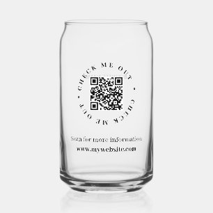 QR Code Business Drinking Brillen Dosenglas