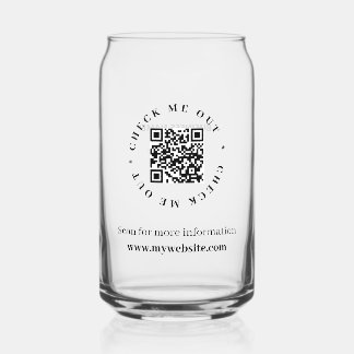 QR Code Business Drinking Brillen Dosenglas