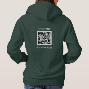 QR-Code-Business-Logo Beruflich grün Hoodie