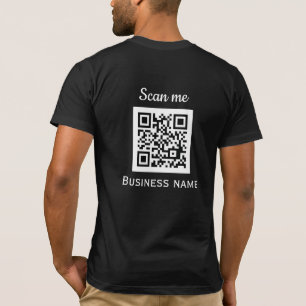 QR-Code-Business-Logo Beruflich Schwarz T-Shirt