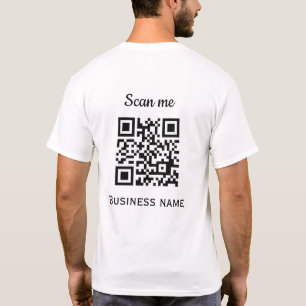 QR-Code-Business-Logo Beruflich Schwarz T-Shirt